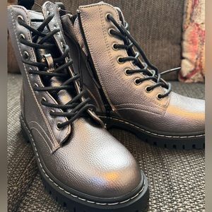 Brand new Unionbay Gunmetal women’s combat boots
